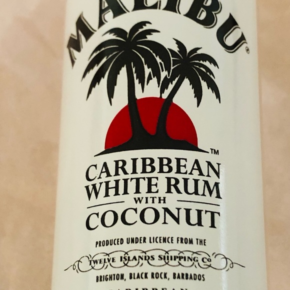 Malibu Caribbean White Rum With Coconut Tall Shot Glass, New - Picture 3 of 7